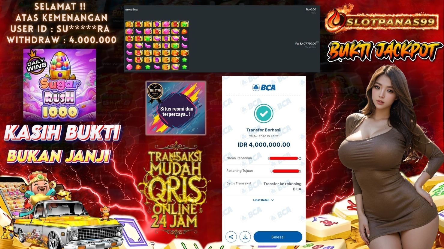 SLOTPANAS99 JACKPOT SLOT SUGAR RUSH 1000